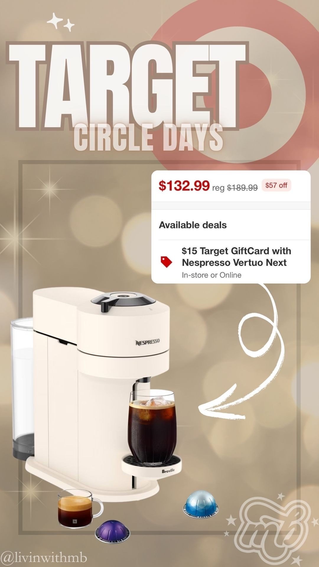 SAVE on the Nespresso Vertuo Next at Target! 

++ $15 gift card with purchase 🙌🏼

#LTKHome #LTKSaleAlert