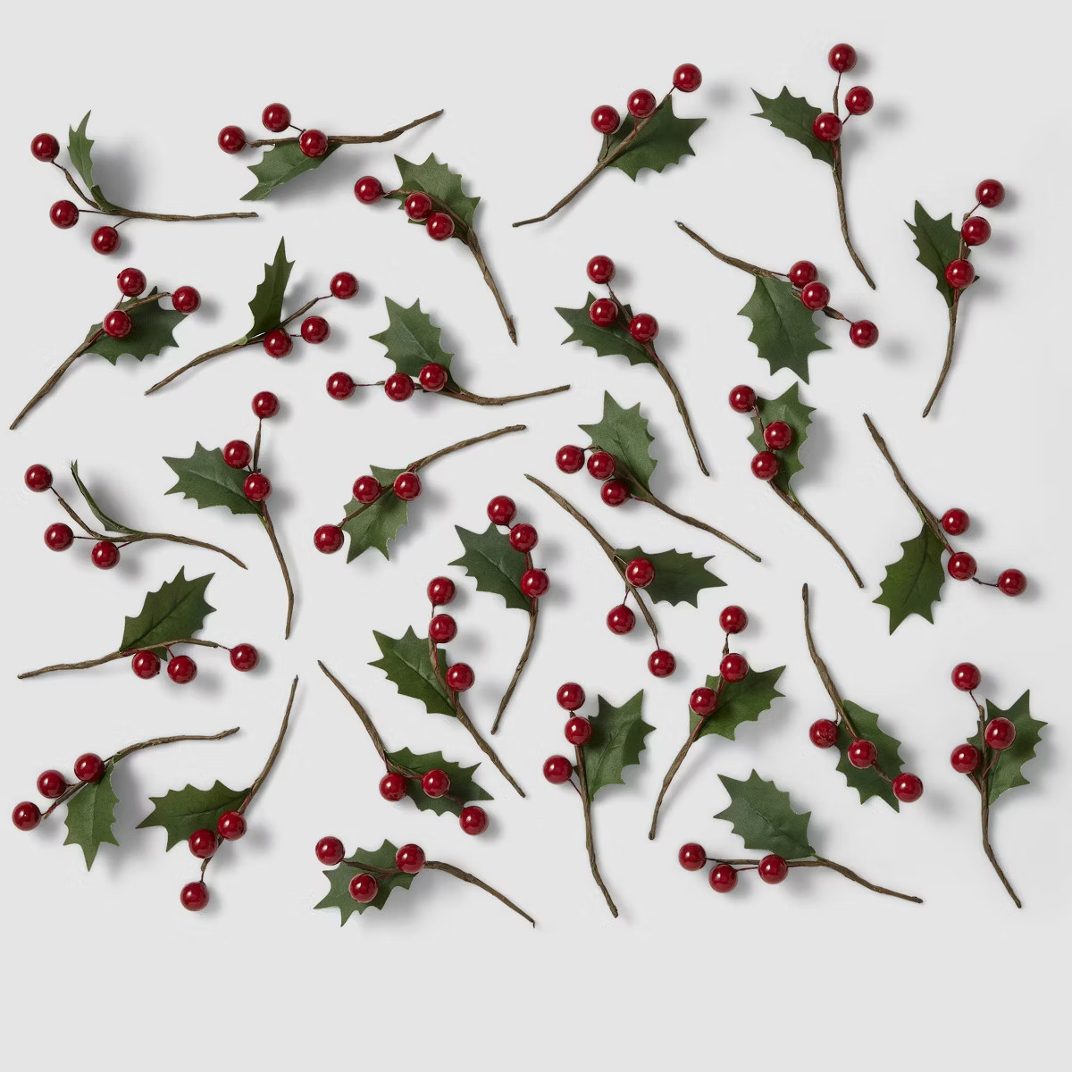30ct Red Berries Christmas Sprigs - Wondershop™: Holly Gift Tie-Ons, Multicolor Decoration | Target