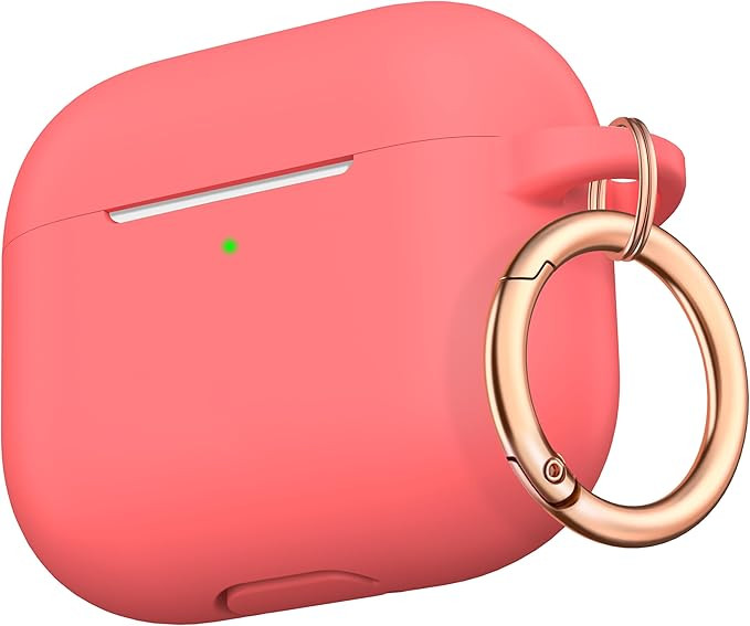 R-fun AirPod 3rd Generation Case Cover 2021, Full Protective Silicone Skin with Rose Gold Keychai... | Amazon (US)