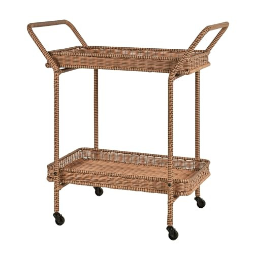 Outdoor Resin Wicker Serving Cart by Jeco | Amazon (US)