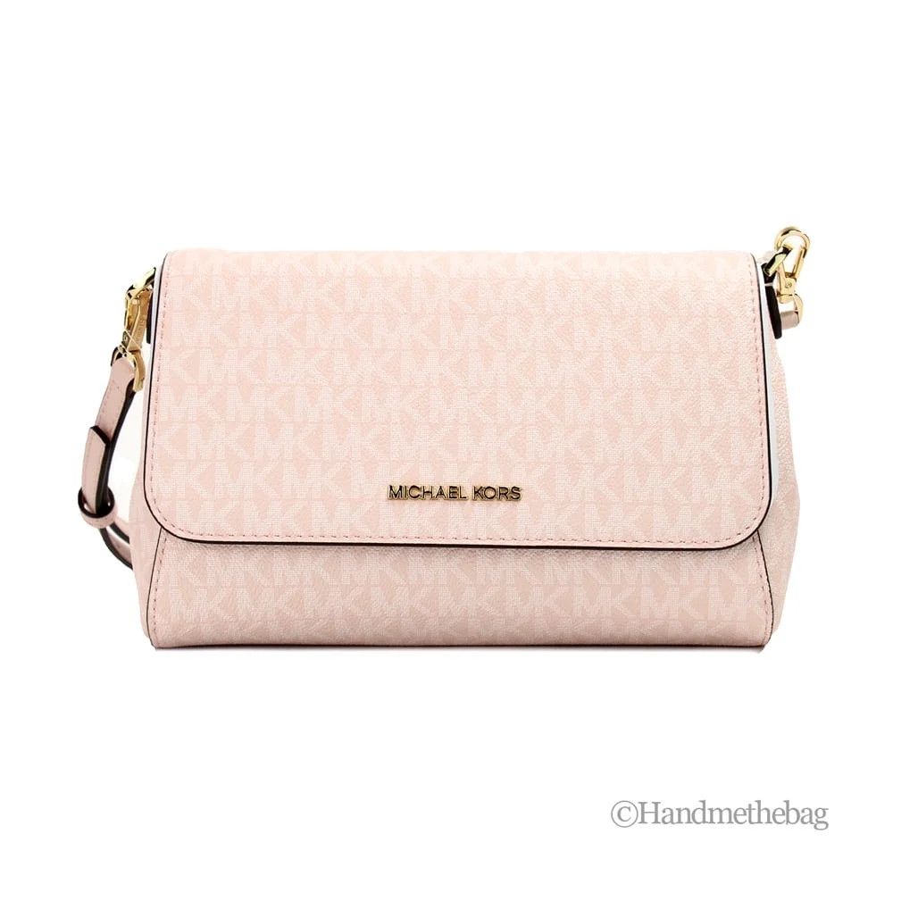 Michael Kors Jet Set Medium Powder Blush PVC Convertible Pouchette Crossbody Bag | Walmart (US)