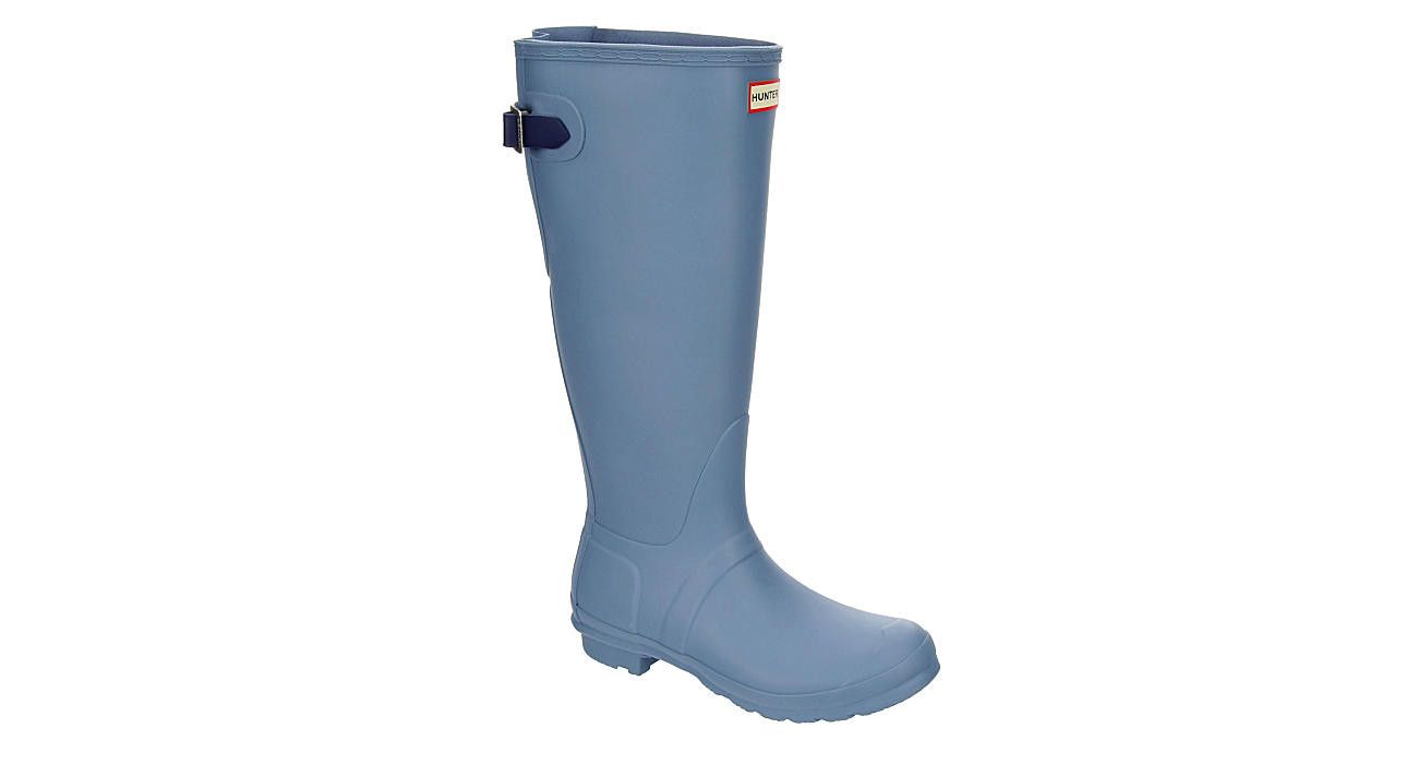 Hunter Boots Llc Womens Original Back Adj Rain Boot - Blue | Rack Room Shoes