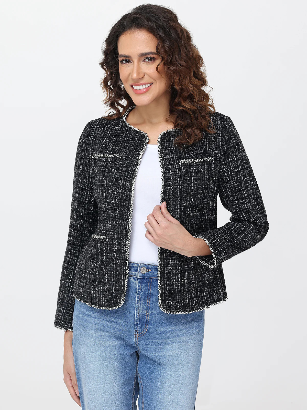 89th & Madison Tweed Plaid Jacket | 89th + Madison