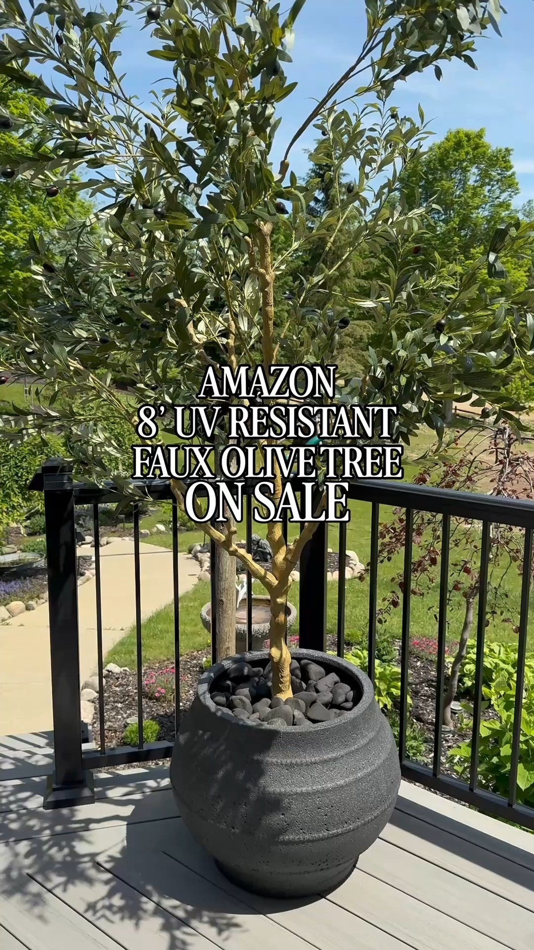 On Sale 8’ Olive Tree. 

This 8’ faux olive tree gives that high-end designer look without the maintenance… and it’s currently on sale 🙌🏼 The oversized planter is beyond stunning which makes this such a good time to refresh an outdoor space for summer. Love how realistic the branches and olives look styled on the deck. I used the spray to make this tree UV resistant. Highly recommend using it on all your outdoor items. 

#olivetree #outdoordecor #patiodecor #planters #amazonhome

olive tree | faux olive tree | outdoor olive tree | uv resistant decor | patio styling | deck decor | outdoor planters | summer patio | designer look for less | neutral outdoor decor | patio refresh | outdoor living | amazon outdoor finds | porch decor | backyard inspiration | large planter | faux tree decor | outdoor styling ideas | luxury outdoor decor | patio inspiration | home styling | outdoor entertaining | deck styling | elevated outdoor living | summer home finds

#LTKHome #LTKSaleAlert