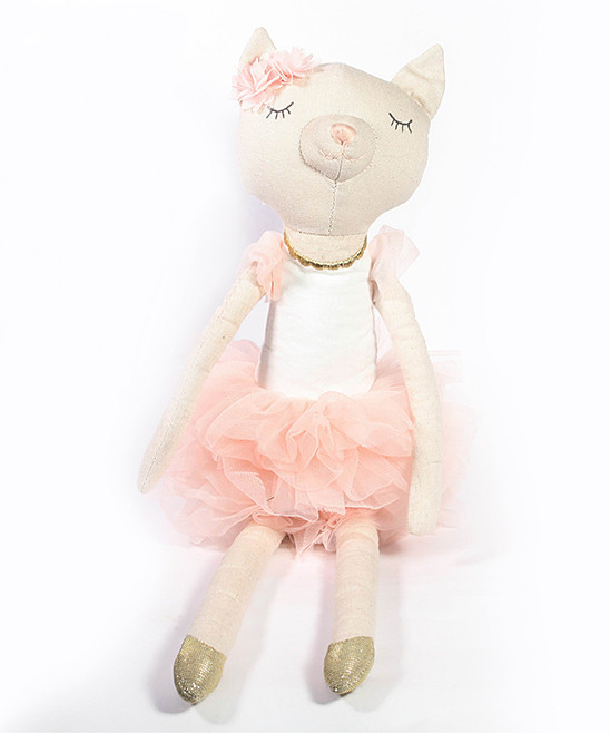 Mon Ami Designs Stuffed Animals - White & Pink Designer Ballerina Kitty Plush Toy | Zulily