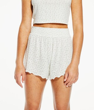 Floral High-Rise Smocked Sleep Shorts | Aeropostale