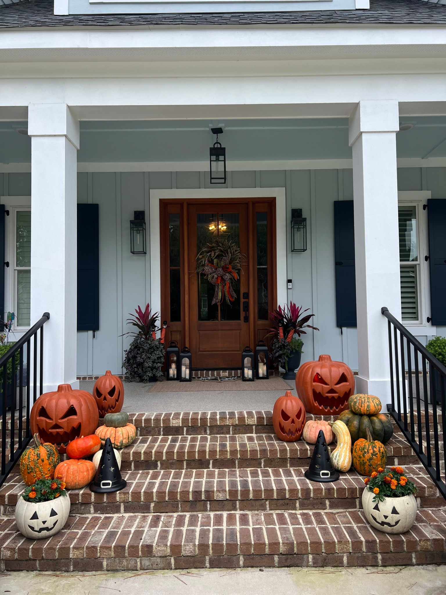 I found some similar vibe pumpkins 🎃 for your fall/ Halloween porches! You have to get these early because they go fast! The ones in the picture I sprayed terracotta so they would be one solid color  

#LTKOver40 #LTKHome #LTKSeasonal