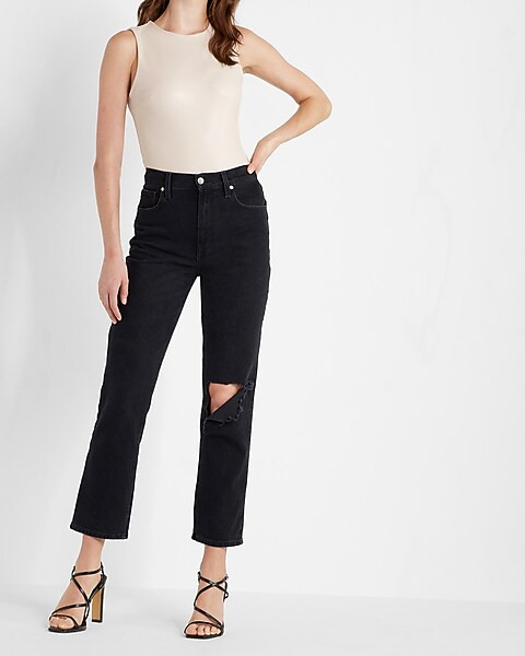 Body Contour Faux Leather High Neck Thong Bodysuit | Express