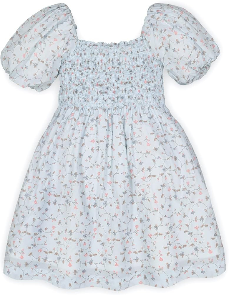 Hope & Henry Girls' Sleeveless Special Occasion Sun Dress with Bow Back Detail and Embroidery | Amazon (US)