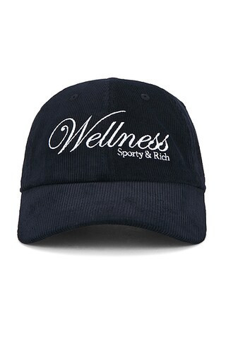 Sporty & Rich Soho Corduroy Hat in Dark Navy - Navy. Size all. | FWRD 