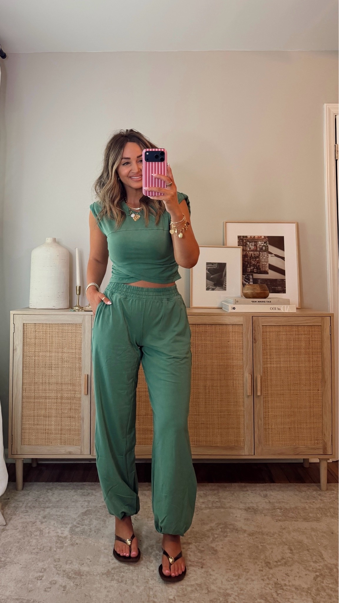picked up my fav set in another color— i’ve been eyeing this green! ! i’m in a size S, these feel a little smaller than my other size S, so i may try a size M. perfect weekend fit, airport and travel outfit, lounge or running errands! free people, summer outfit, weekend outfit, travel outfit

#LTKootd
