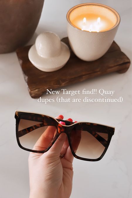 Found these QUAY dupes at Target!! They’re so good!!! $15 vs. $75 for name brand. I’ll take it!! 
#sunglasses #luxelookforless 

#LTKSpringSale #LTKstyletip #LTKsalealert