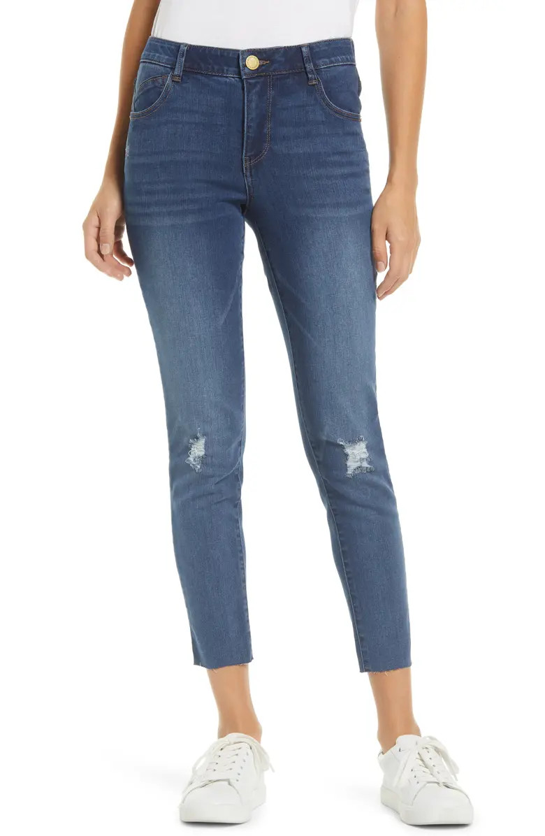 'Ab'Solution Raw Hem Ankle Skimmer Jeans | Nordstrom