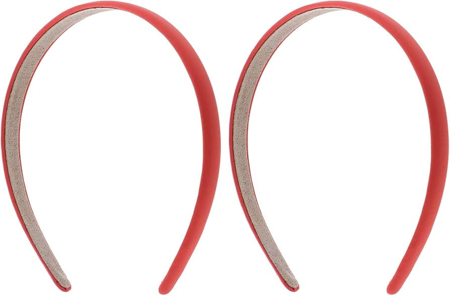 Quarter Inch Satin Headband - Set of 2-Rust | Amazon (US)