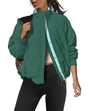 LAMISSCHE Oversized Fleece Lined Jacket Zip up Windbreaker Jacket Long Sleeve Casual Winter Coats... | Amazon (US)