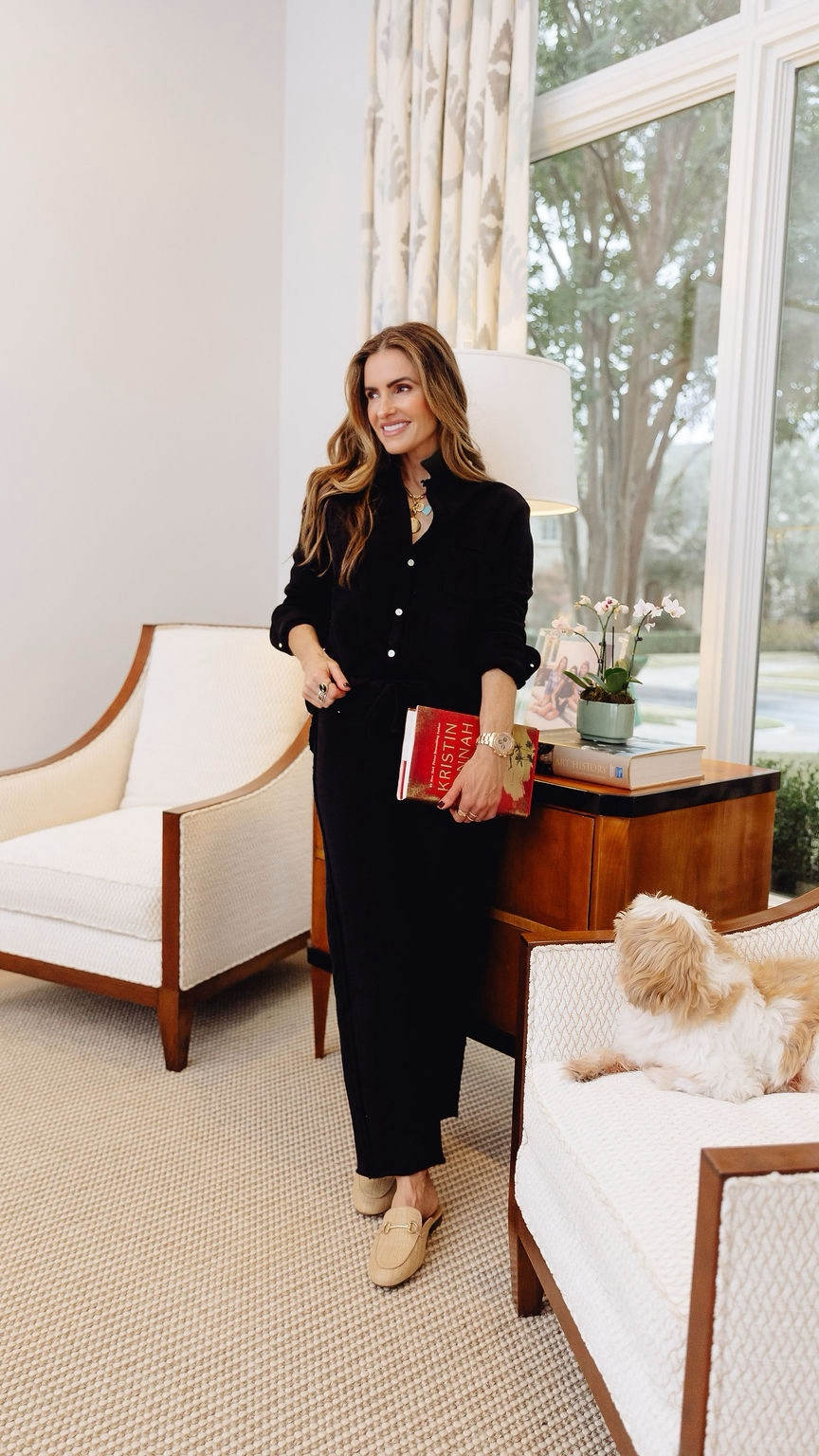 Choosing pieces that feel good, do good, and simplify my holiday season✨

@FrankandEileen is woman-owned, women-led, sustainably focused, and home to some of the softest silhouettes I’ve ever worn. 

Their no-fuss styles let me stay comfortable & confident—so I can spend more time making memories and less time getting ready!

Even more inspiring? Their commitment to give $10 million/10 years toward educating future female leaders. 

A brand with heart, purpose, and incredible style✨

Comment SHOP below to receive a DM with the link to this post on my LTK ⬇ https…

i’m wearing the eileen triple fleece sweatshirt button-down in black (it has the comfort of a super soft sweatshirt in the form of your fav button-down) 

it comes in 11 colors too!! 

i’ve paired it with my catherine sweatpants (shown here in the 29 inch hem) 

+ fyi the 24 inch hem that i also own & love are on sale for just $59 rn!! 

both run tts im wearing a small top & x-small pant

 #FrankandEileenPartner and #WearLoveRepeat 

#LTKSaleAlert #LTKTravel #LTKGiftGuide