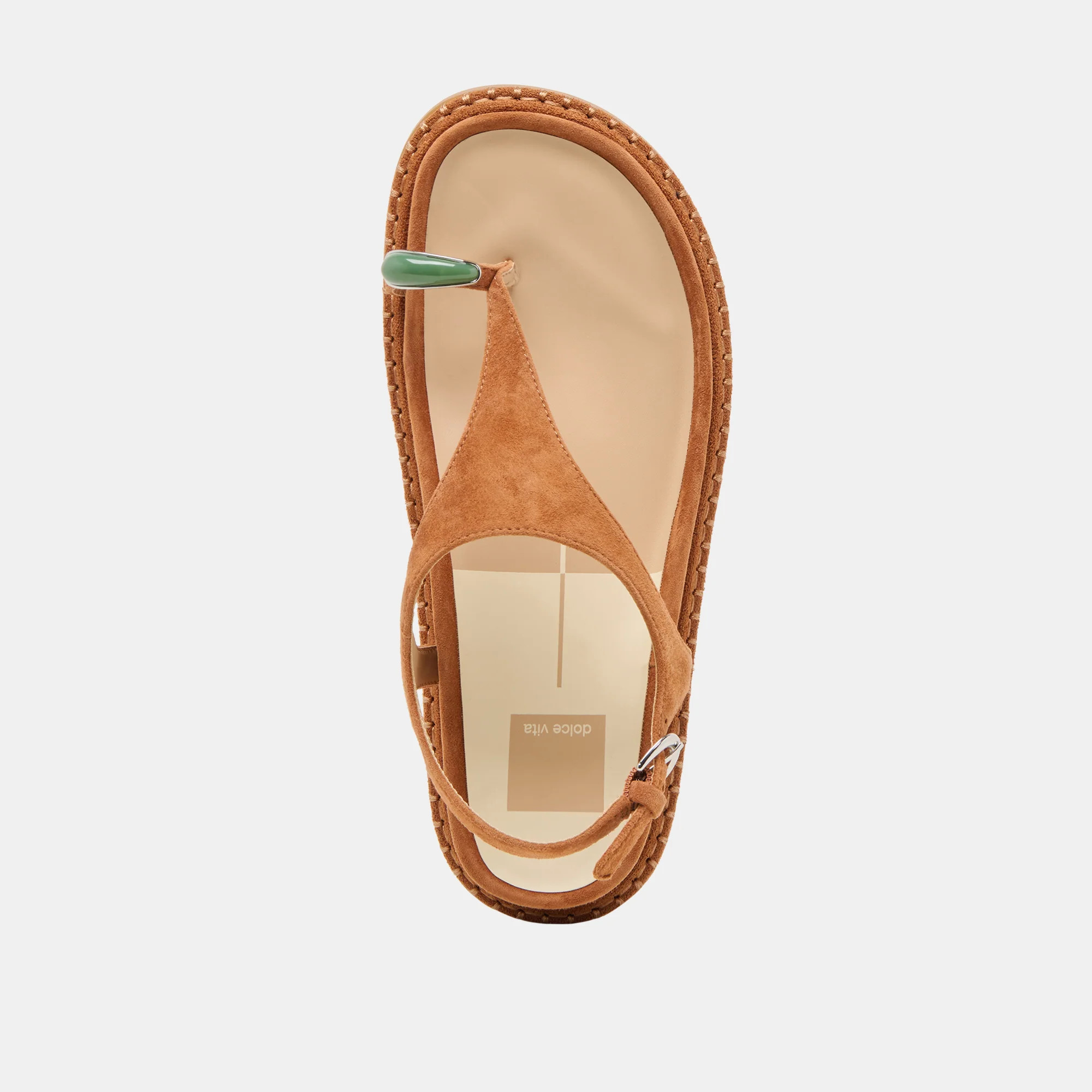 STEFAN GEMSTONE SANDALS CARAMEL SUEDE | DolceVita.com
