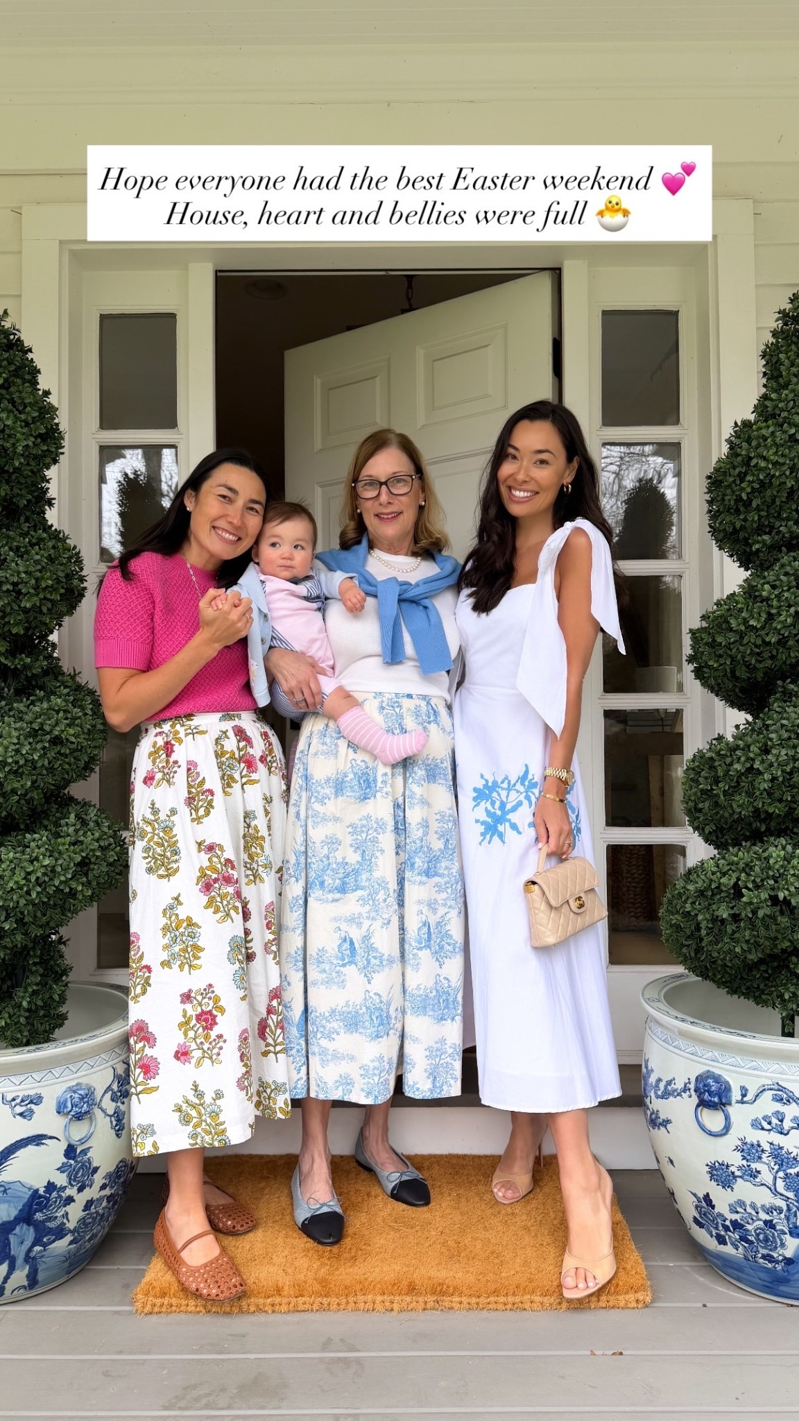 Hope everyone had the best Easter weekend 💕 House, heart and bellies were full 🐣 Easter outfits, spring outfits, baby shower, spring dress, spring skirt, floral dress, toile skirt, floral skirt, midi skirt. 

#LTKBaby #LTKKids #LTKmomlife