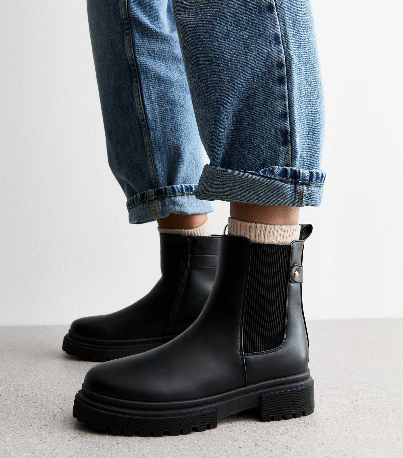 Black Faux Leather Chelsea Boots | New Look | New Look (UK)
