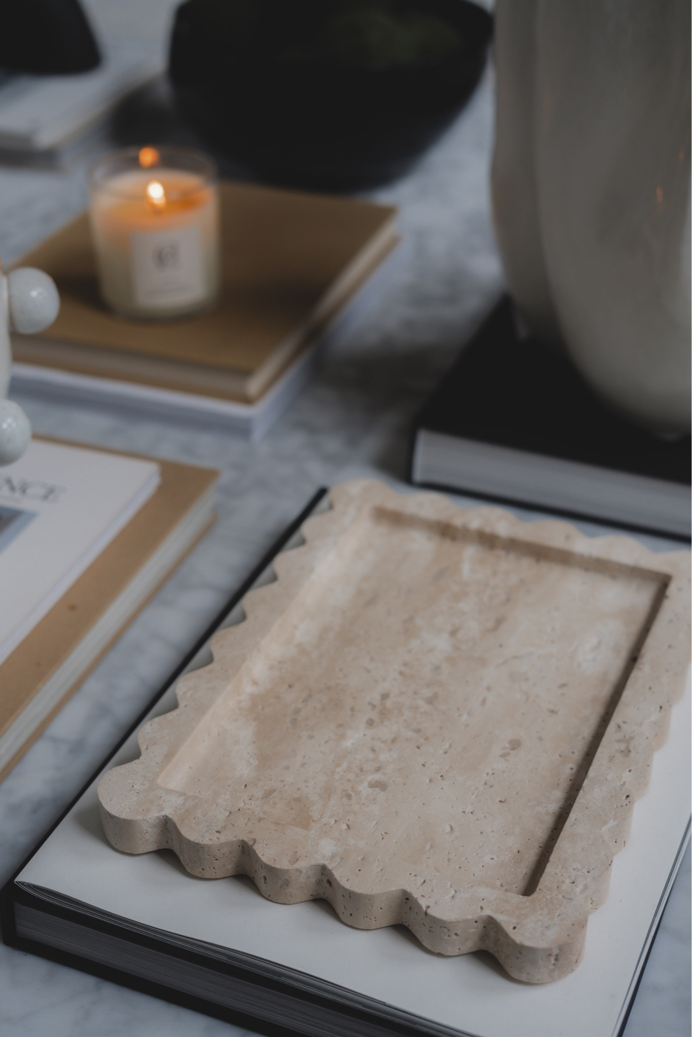 Gorgeous travertine tray from Amazon.

#LTKhome #LTKstyletip #LTKSeasonal
