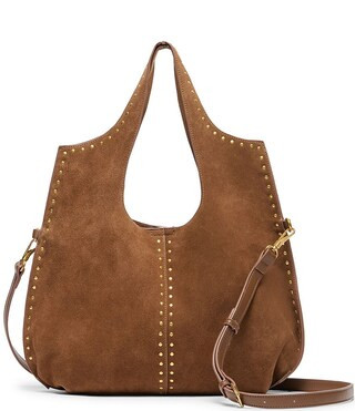 Dolce Vita Sonora Suede Studded Hobo Bag - Medium Brown | Dillard's
