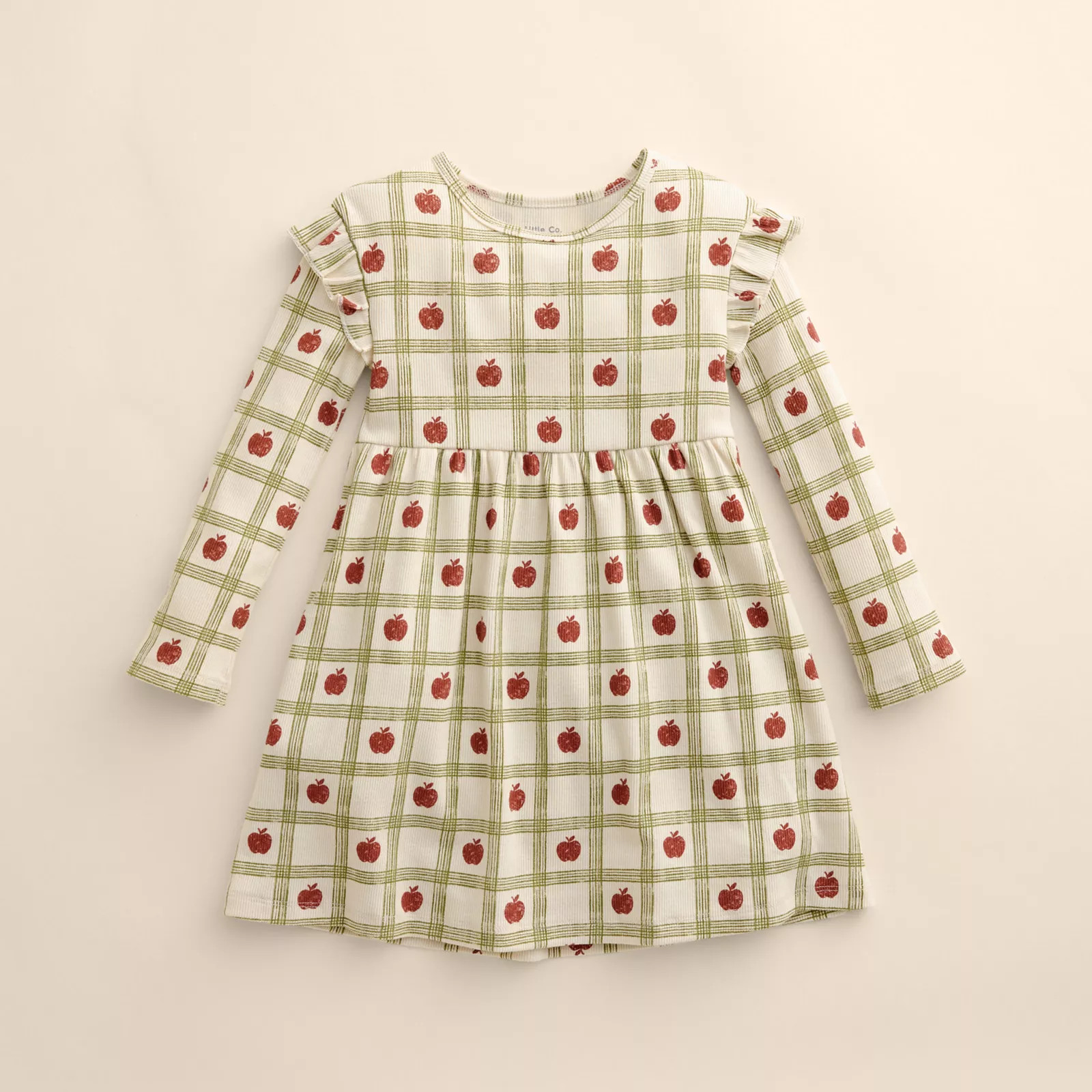 Baby & Toddler Girl Little Co. by Lauren Conrad Ruffle Sleeve Dress, Toddler Girl's, Size: 4T, Apple Check Print | Kohl's