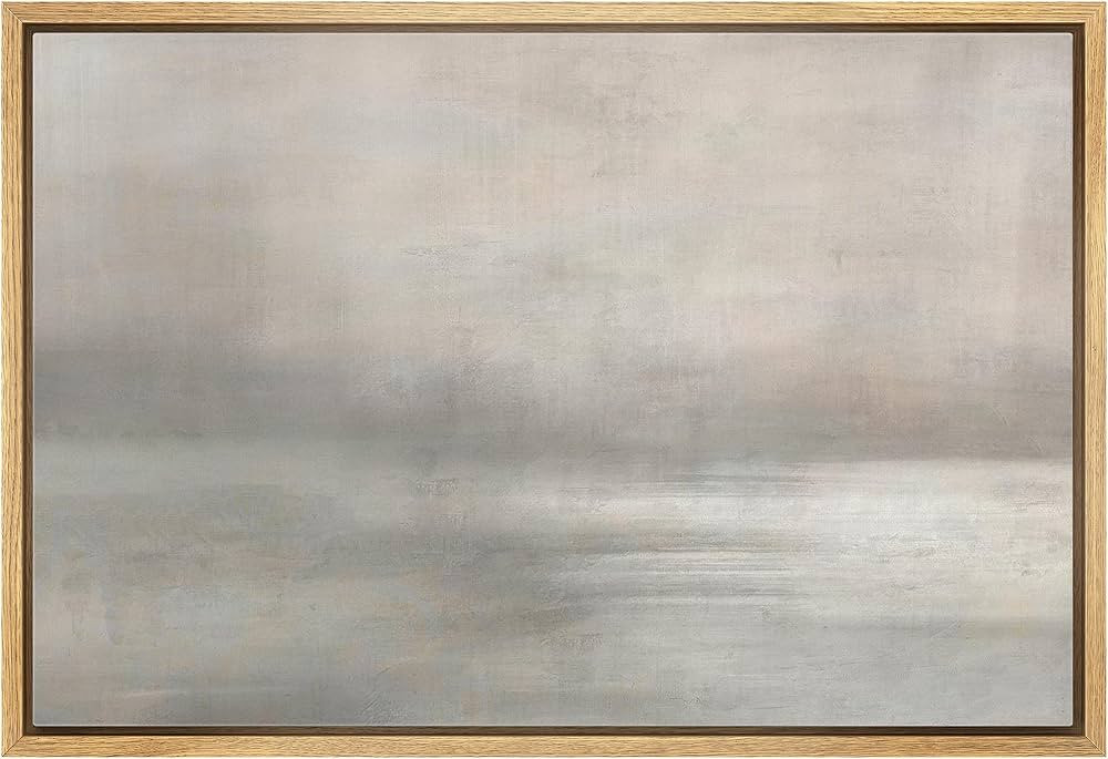 SIGNLEADER Framed Canvas Print Wall Art Pastel Watercolor Gray Sky Landscape Abstract Shapes Illu... | Amazon (US)