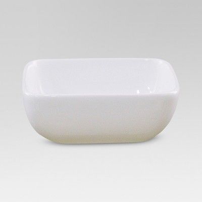 4oz Porcelain Square Dip Bowl White - Threshold™ | Target