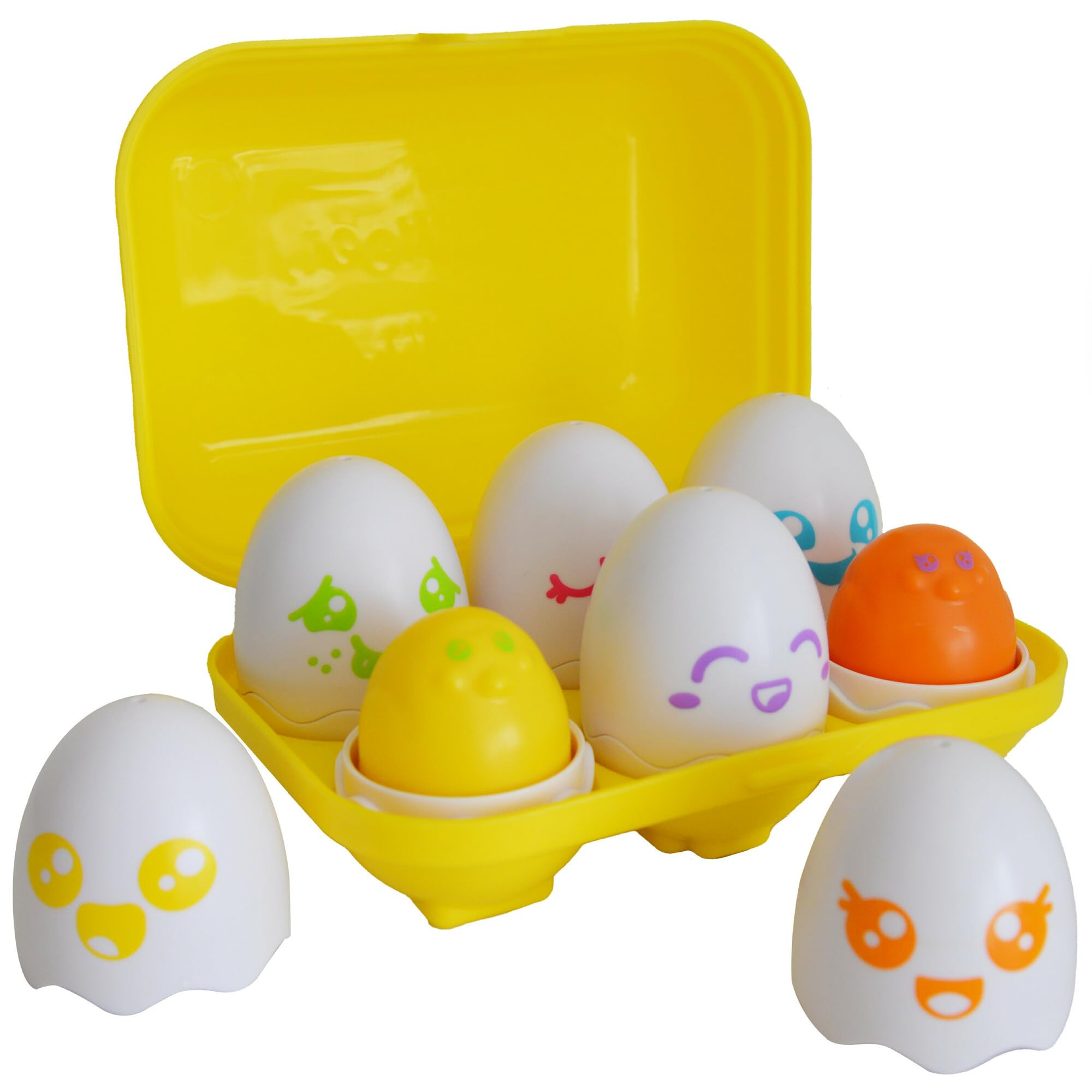 Toomies Hide and Squeak Eggs Baby Toy - Baby Box of Big Eggs with 3 Squeak Chicks & 3 Rattle Chic... | Amazon (UK)
