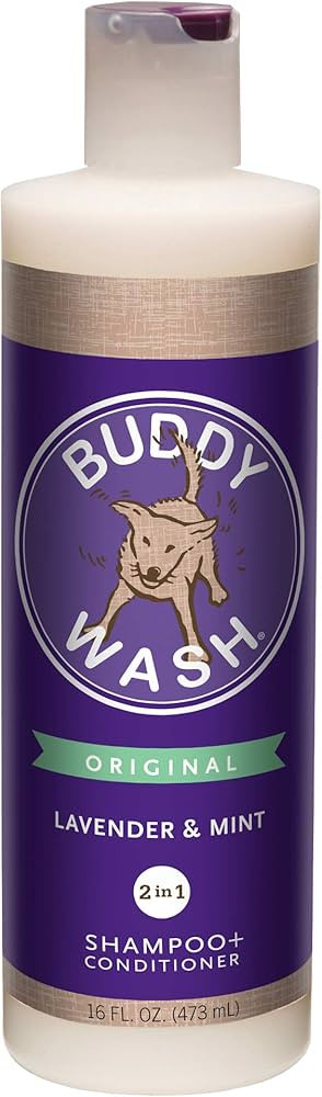 Buddy Wash 2-in-1 Dog Shampoo and Conditioner for Dog Grooming, Lavender & Mint, 16 oz. Bottle | Amazon (US)