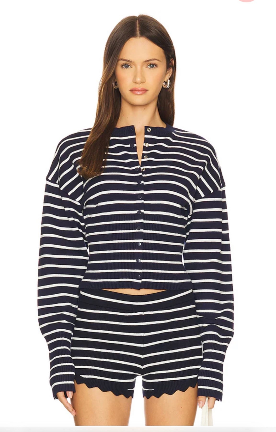 Striped cardigan 
Striped shorts
Set 
Lioness


#LTKStyleTip