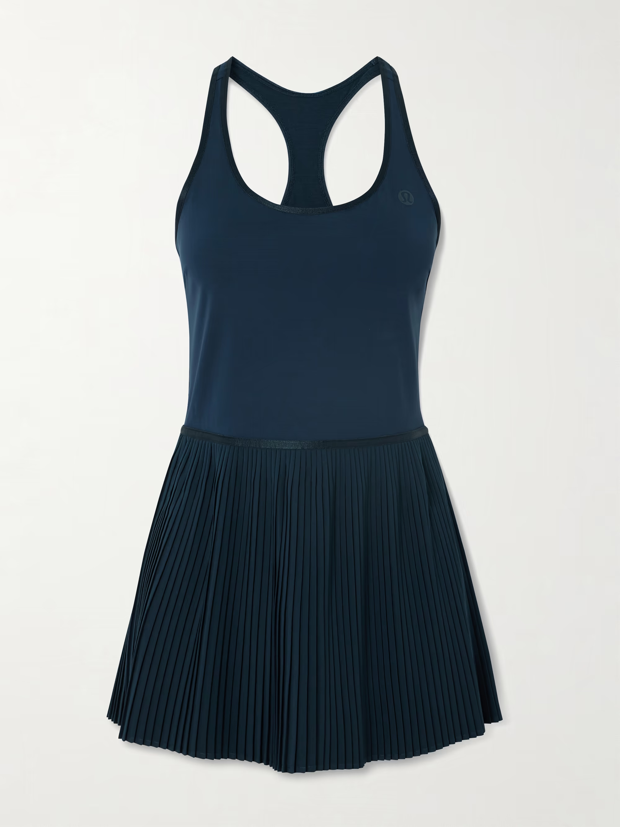 Grosgrain-trimmed pleated stretch tennis dress | NET-A-PORTER (US)