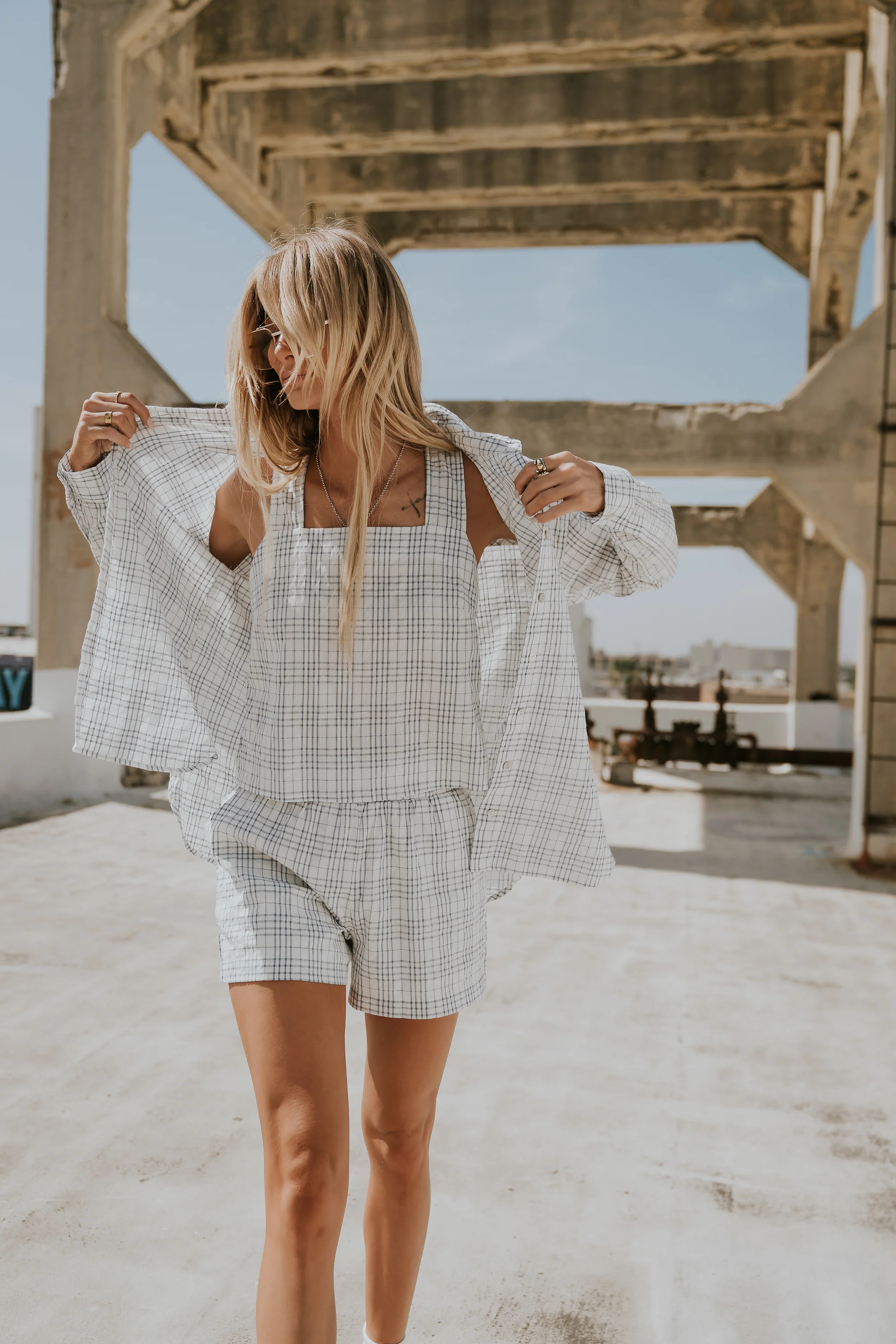 Viola Plaid Tank Top | Böhme US