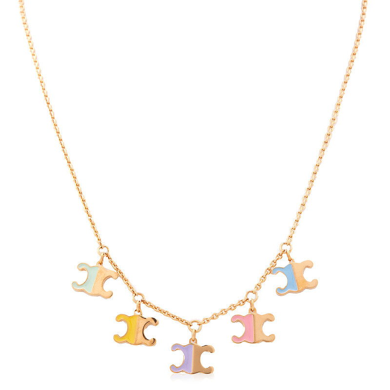 Multicolor Logo Charm Necklace | Jomashop.com & JomaDeals.com