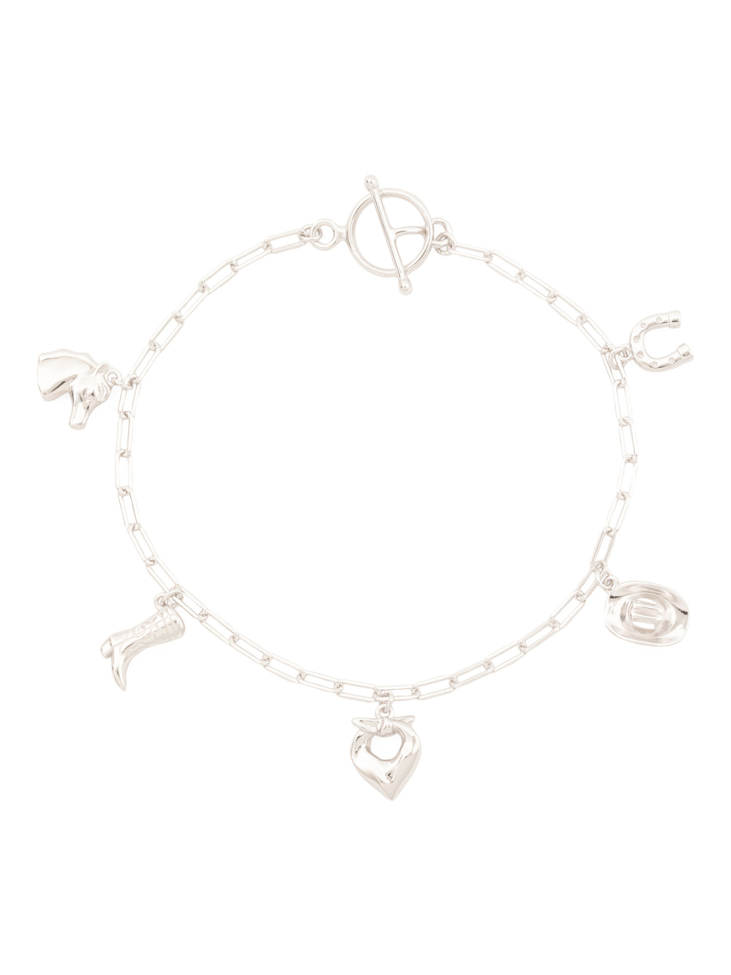 Made In Italy Sterling Silver Western Charm Bracelet | TJ Maxx