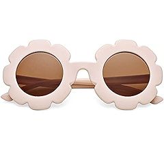 COASION Polarized Sunglasses for Kids Girls & Boys Oversized Round Flower Sunglasses Shades UV 40... | Amazon (US)