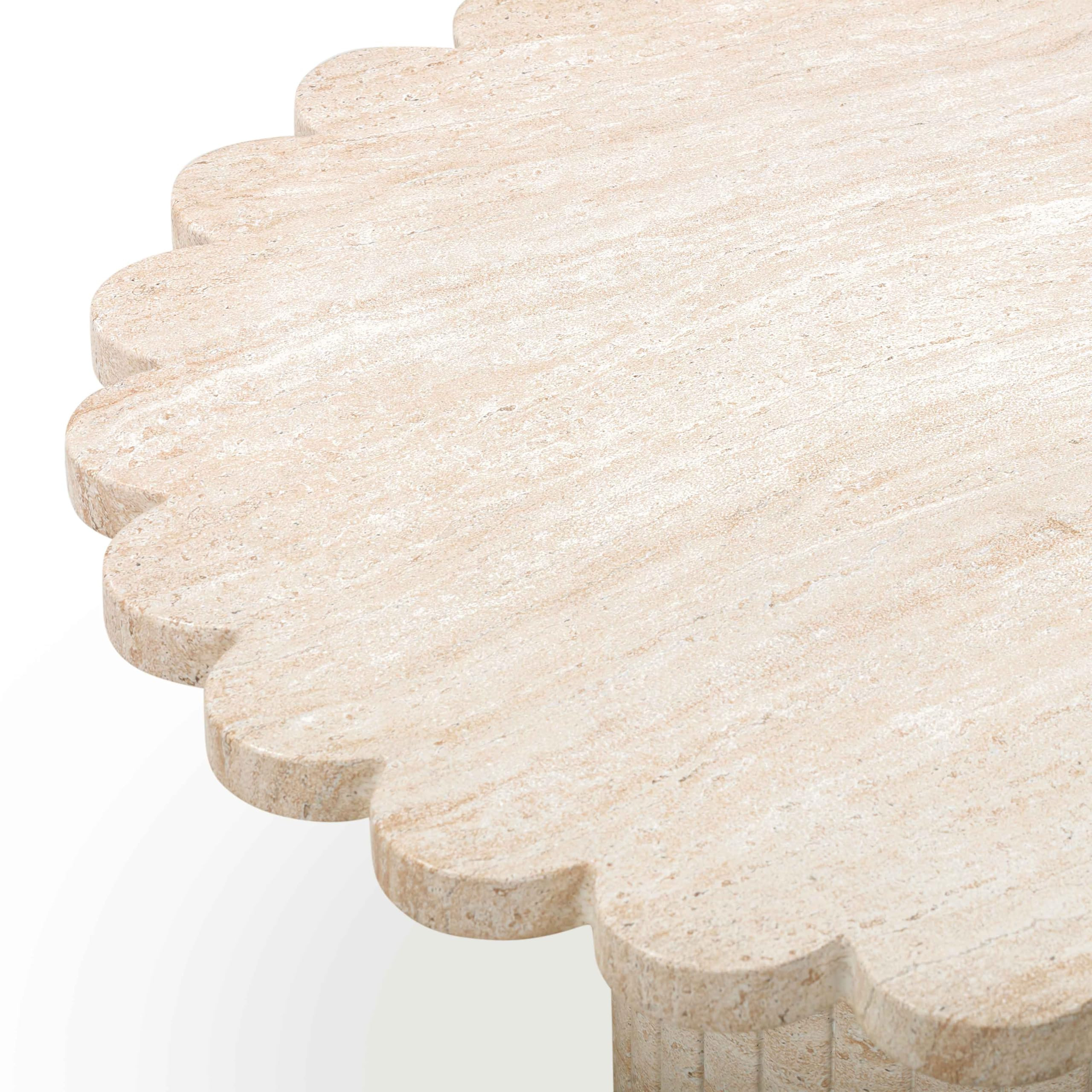 Tov Furniture Blossom Washed Travertine Finish Indoor/Outdoor Coffee Table | Amazon (US)
