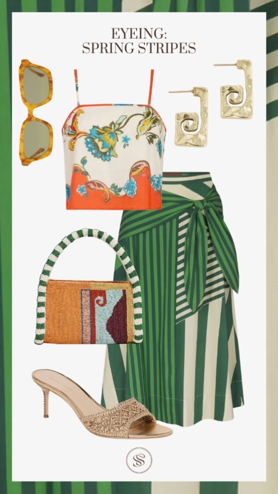 Spring striped 
Printed crop top
Spring break 