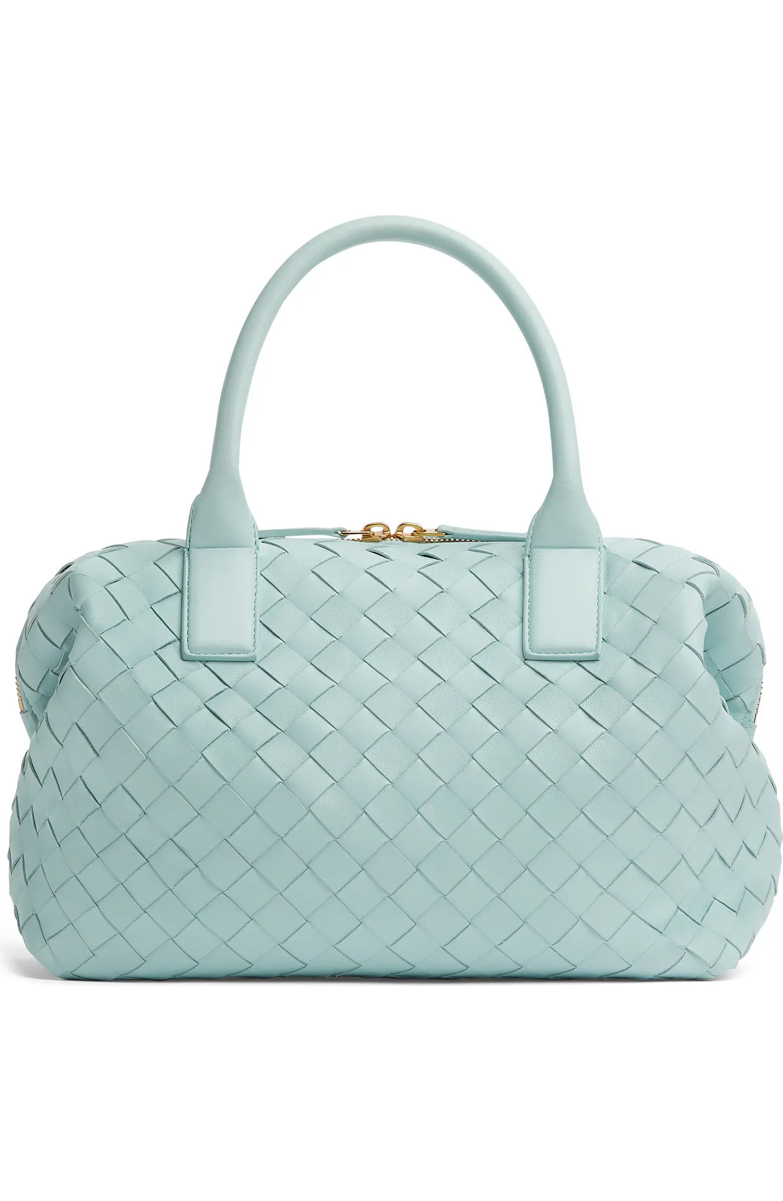 Medium Bauletto Intreciatto Leather Satchel | Nordstrom