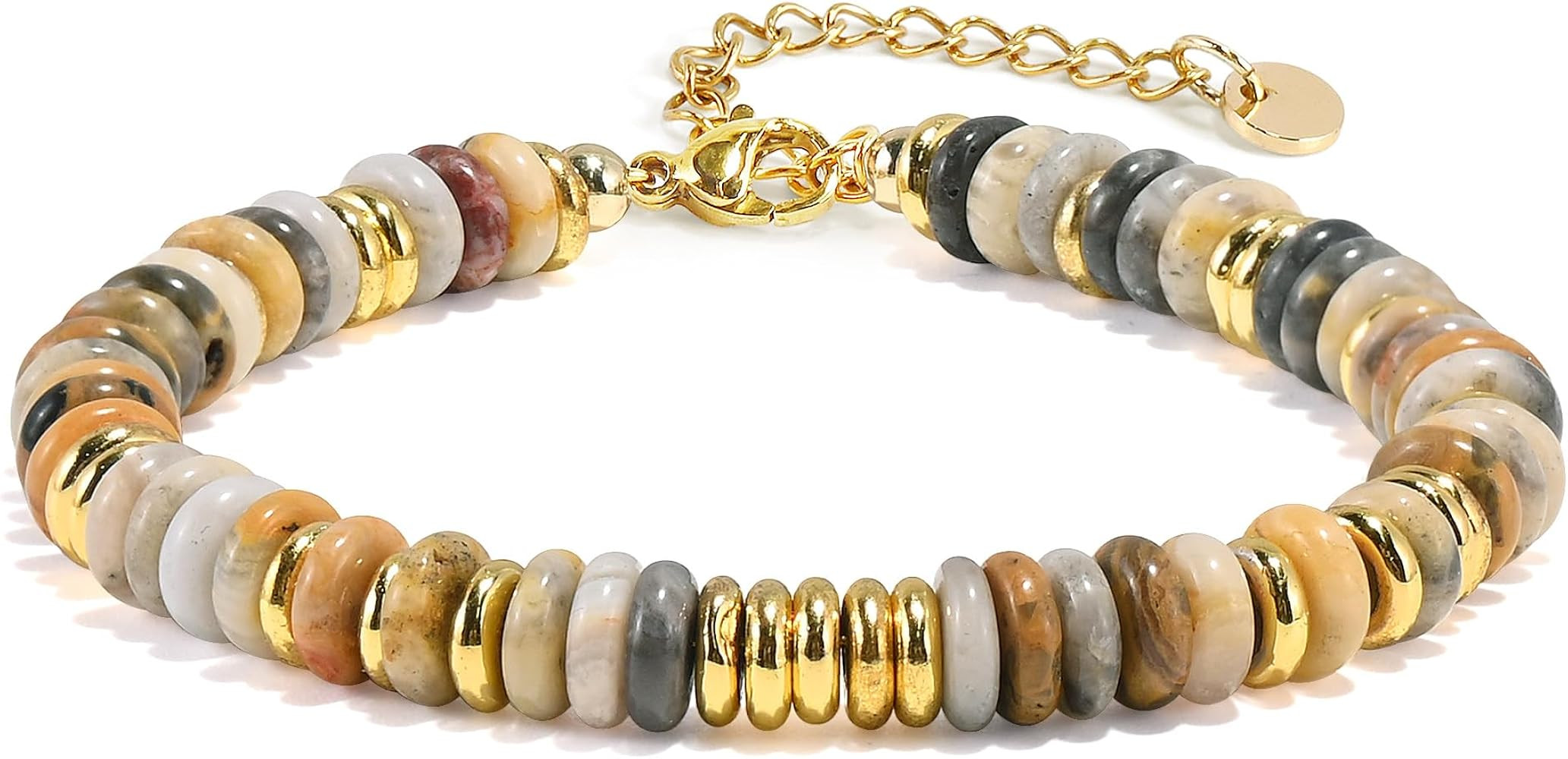 VIBILIA Gold Plated Bracelets for Women, Boho Bangle Bracelets | Amazon (US)