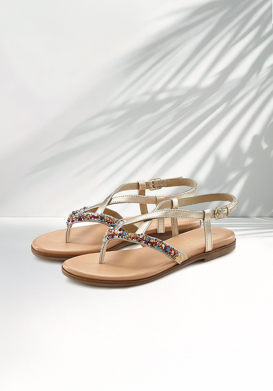 strappy beaded sandals | Lascana