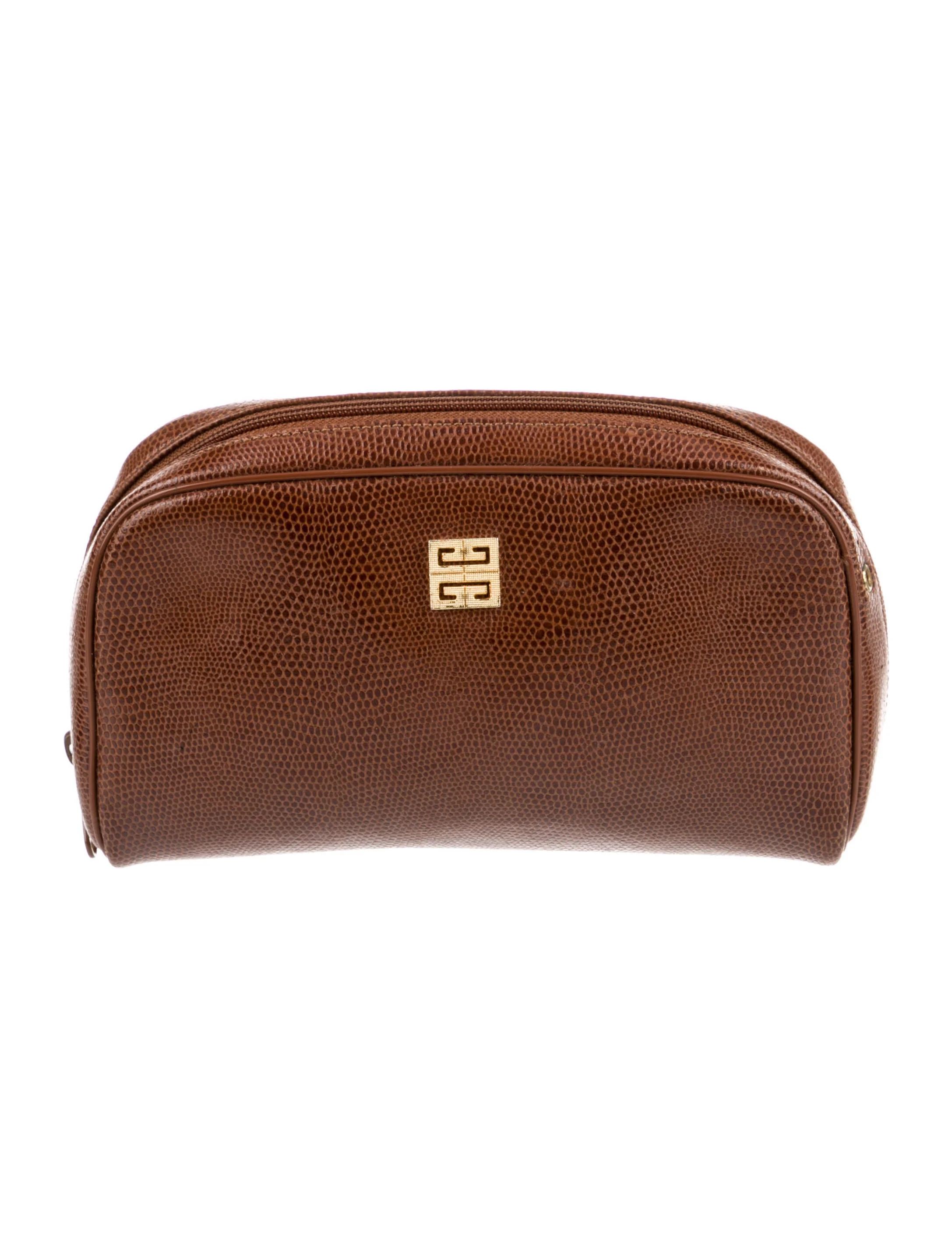 Embossed Leather Cosmetic Bag | The RealReal