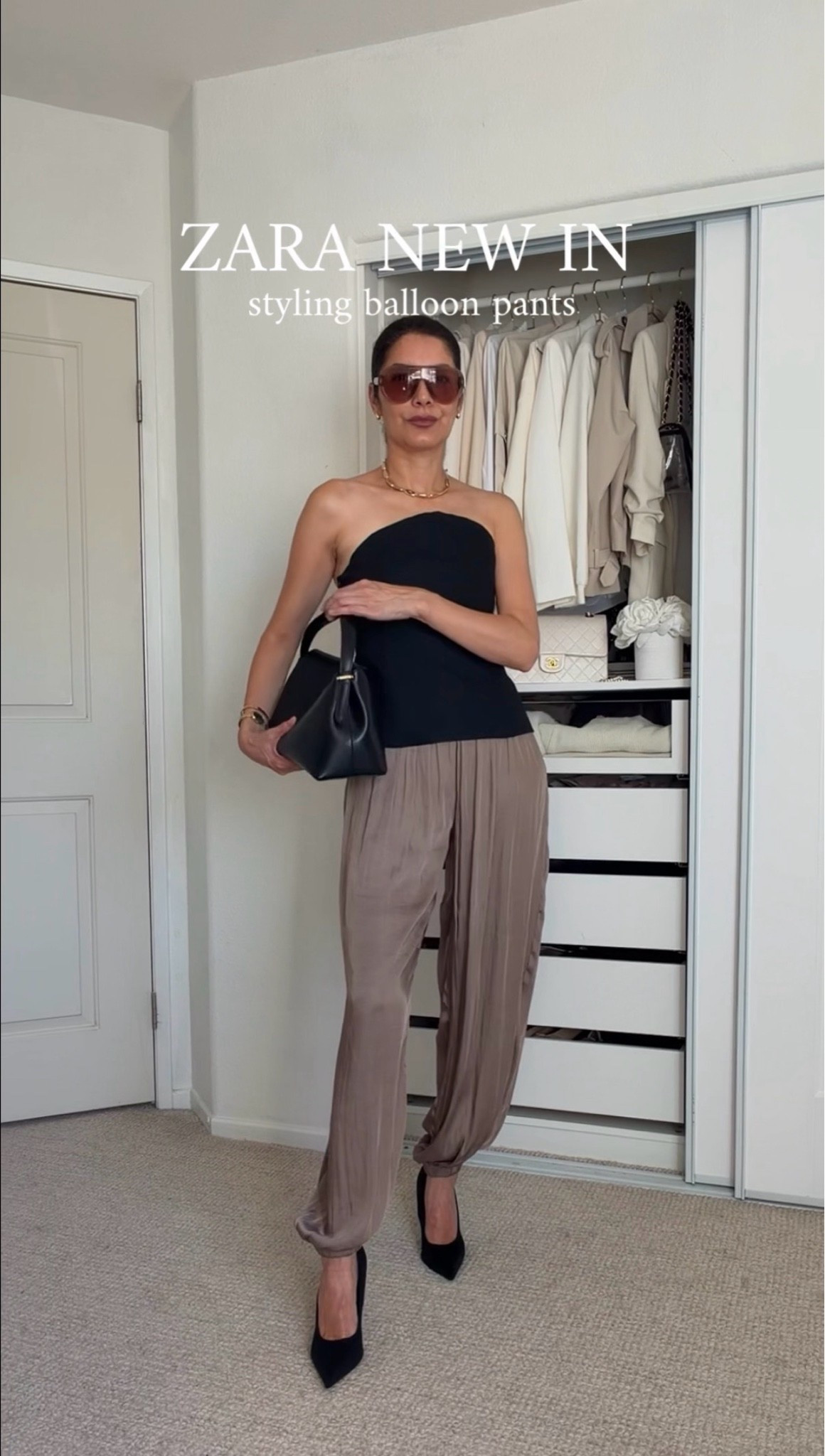 ZARA NEW IN 🤎 Styling satin balloon pants

These Zara satin balloon pants are such a statement piece for fall. The volume and satin finish make them feel elevated, but they’re surprisingly easy to style. I created 4 different outfit ideas to show how versatile they can be—from effortless everyday looks to something more polished and dressed up. 🍂

I’m wearing size XS.

➫ MY BODY MEASUREMENTS FOR YOUR REFERENCE
Bra: 32C (81 cm) | Waist: 26” (66 cm) | Hips: 38” (96.5 cm) | Height: 5’7” (170 cm)
@Zara 
Zara New In | Zara satin balloon pants | satin balloon pants outfit | Zara balloon pants | how to style balloon pants | satin pants outfit | Zara fall outfits | autumn outfit ideas | elevated casual outfits | chic fall style | Zara outfit ideas | fashion over 40 | fashion over 50

#ZaraNewIn #BalloonPants #FallOutfits #LTKStyle

#LTKSeasonal #LTKOver40 #LTKootd