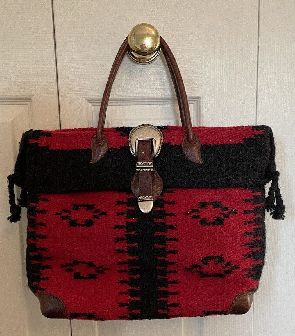 McFadin Sisters Two Bar West Southwestern Blanket Tote Navajo Bag | eBay US