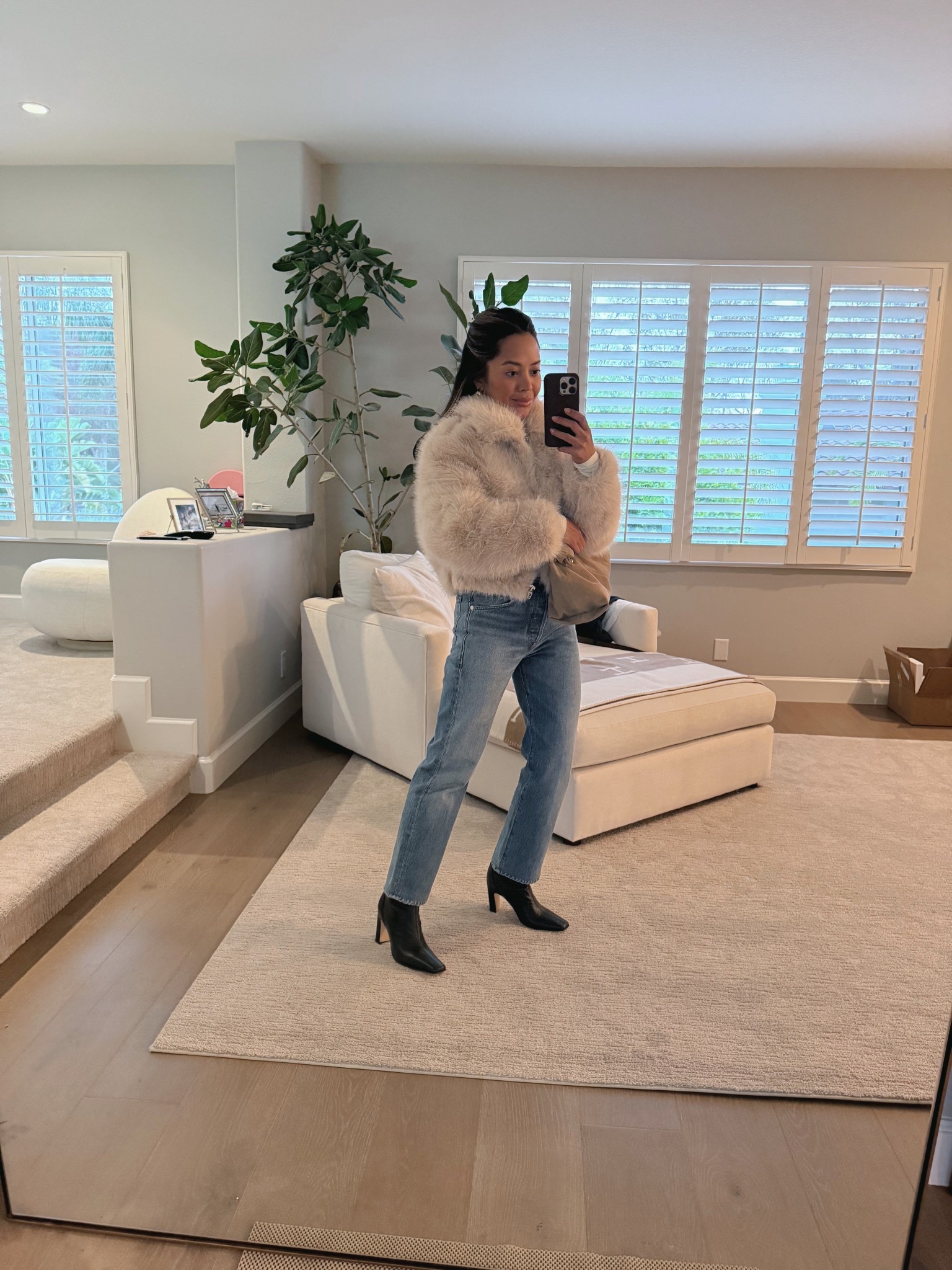 Saturday night outfit
Jacket - S
Jeans - 24 (had them hemmed)



Casual chic outfit, faux fur jacket, suede bag

#LTKStyleTip #LTKPetite #LTKFindsUnder100