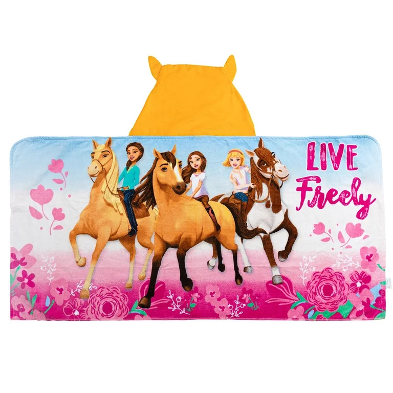 Spirit Riding Free Kids Bath Hooded Towel, Cotton, Dreamworks | Walmart (US)