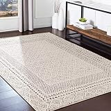 Burdette Moroccan Bohemian Farmhouse 6'7" x 9' Rectangle Transitional 60% Polypropylene/40% Polyeste | Amazon (US)