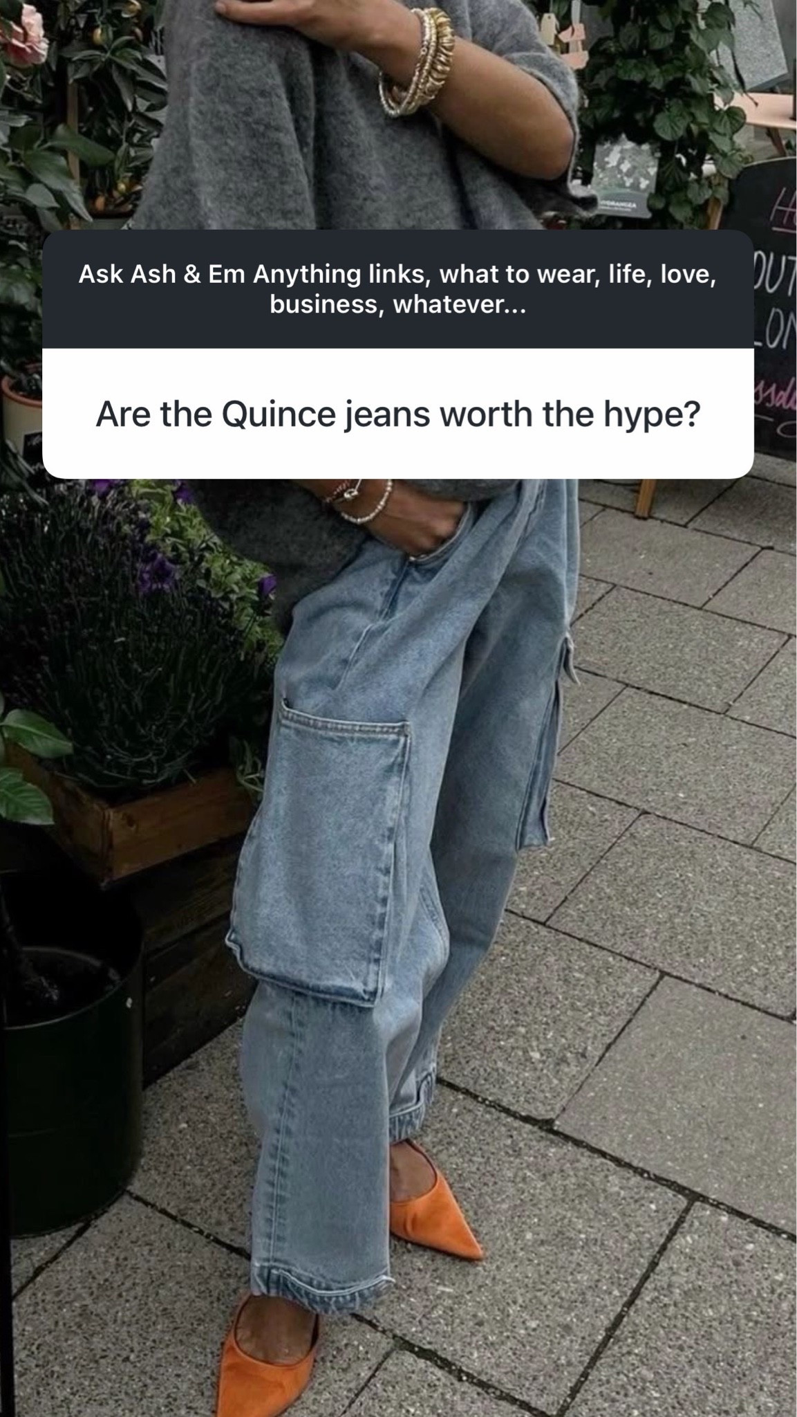 love quince jeans but i recommend sizing up!