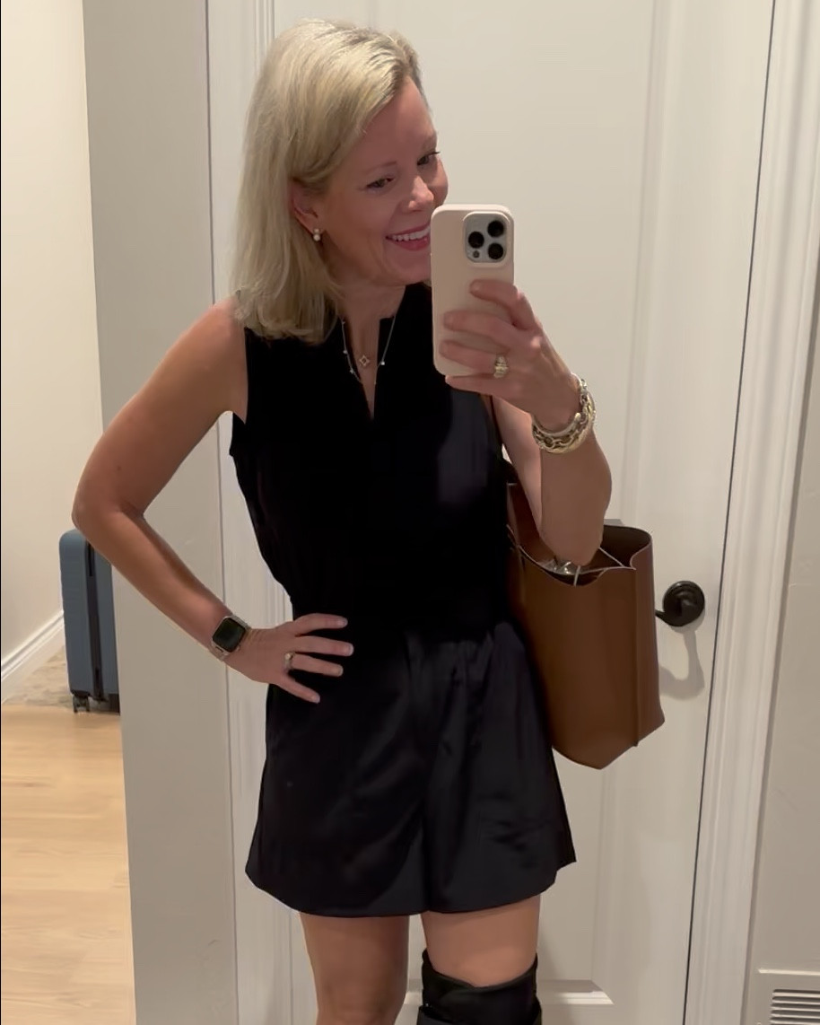 So grateful the surgeon is allowing me to travel to help move the girls into college. Surgery is on August 20! This romper has been one of my favorites this summer and is perfect for travel!  It comes in a tall and petite as well and is super comfortable. I feel like it fits true to size. Such a great closet staple I know I will wear for years! Of course I’m carrying my favorite quince bag that holds a ton of stuff!

#LTKStyleTip #LTKTravel #LTKFamily