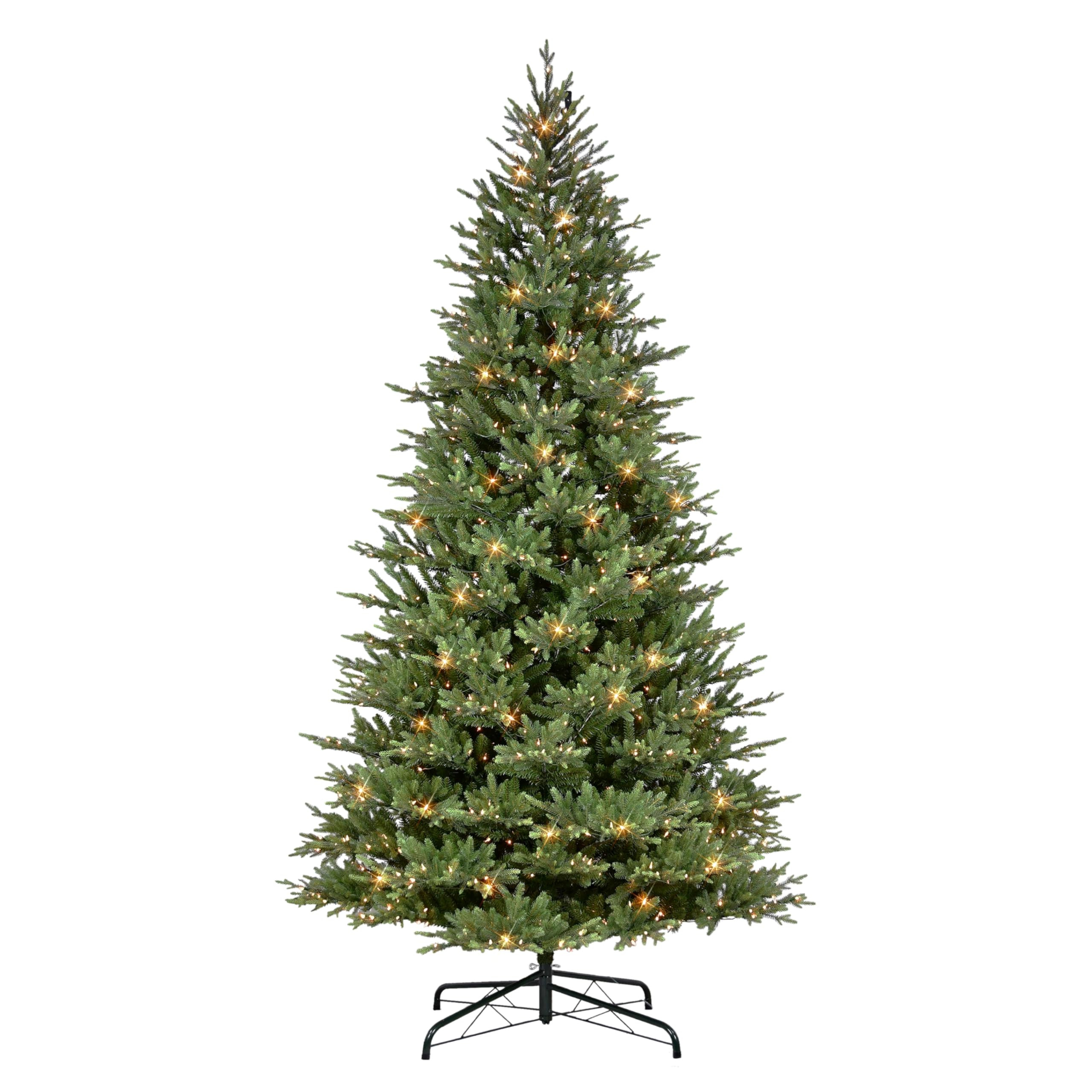 Puleo International 9 Foot Pre-Lit Balsam Fir Artificial Christmas Tree with 1000 Clear Lights, G... | Amazon (US)